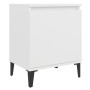 Mesita de noche con patas de metal blanco 40x30x50 cm von , Nachttische - Ref: Foro24-805833, Preis: 37,11 €, Rabatt: %