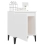 Mesita de noche con patas de metal blanco 40x30x50 cm von , Nachttische - Ref: Foro24-805833, Preis: 37,11 €, Rabatt: %