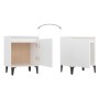 Mesita de noche con patas de metal blanco 40x30x50 cm von , Nachttische - Ref: Foro24-805833, Preis: 37,11 €, Rabatt: %