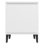 Mesita de noche con patas de metal blanco 40x30x50 cm von , Nachttische - Ref: Foro24-805833, Preis: 37,11 €, Rabatt: %