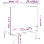Mesita de noche con patas de metal blanco 40x30x50 cm von , Nachttische - Ref: Foro24-805833, Preis: 37,11 €, Rabatt: %