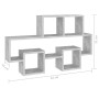 Estante pared forma de coche madera ingeniería gris 82x15x51 cm by , Shelves and shelves - Ref: Foro24-807254, Price: 35,38 €...
