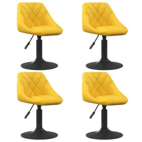 Sillas de comedor giratorias 4 uds terciopelo