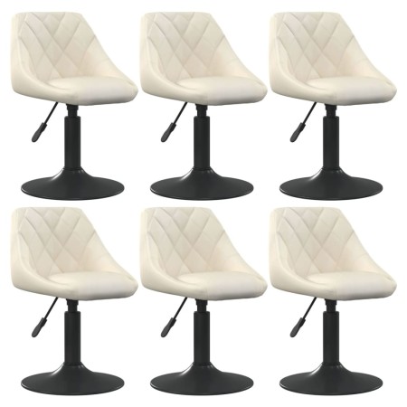 Silla de comedor giratoria 6 uds terciopelo crema | Foro24.es | Tu tienda online para hogar, jardín y más Foro24.es