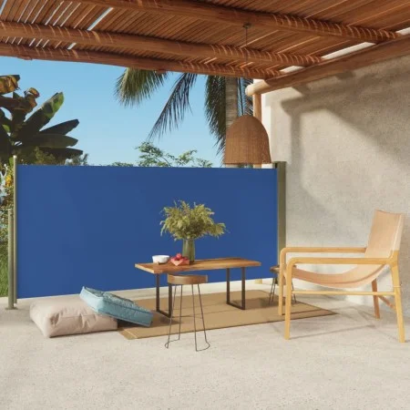 Einziehbare seitliche Gartenmarkise blau 140x300 cm von vidaXL, Sonnenschirme - Ref: Foro24-317876, Preis: 89,76 €, Rabatt: %