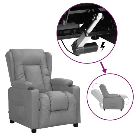 Sillón elevable cuero sintético gris | Foro24.es | Tu tienda online para hogar, jardín y más Foro24.es
