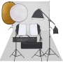 Kit de estudio fotográfico con set de luces, fondo y reflector by , Flashes and studio lighting - Ref: Foro24-3094696, Price:...