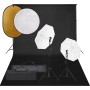Kit de estudio fotográfico con set de luces, fondo y reflector by , Flashes and studio lighting - Ref: Foro24-3094661, Price:...