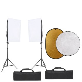 Kit de estudio fotográfico con set de luces y reflector de , Flashes e iluminaciones de estudio - Ref: Foro24-3094764, Precio...