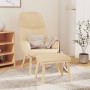 Sillón de relax con reposapiés de tela color crema by , Armchairs - Ref: Foro24-3097344, Price: 138,62 €, Discount: %