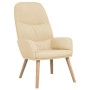 Sillón de relax con reposapiés de tela color crema by , Armchairs - Ref: Foro24-3097344, Price: 138,62 €, Discount: %
