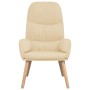 Sillón de relax con reposapiés de tela color crema by , Armchairs - Ref: Foro24-3097344, Price: 138,62 €, Discount: %