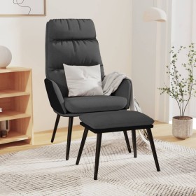 Sillón de relax con taburete tela y piel
