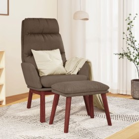 Sillón de relax con reposapiés de tela gris taupé by , Armchairs - Ref: Foro24-3097572, Price: 148,91 €, Discount: %