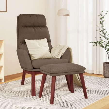 Sillón de relax con reposapiés de tela gris taupé by , Armchairs - Ref: Foro24-3097572, Price: 148,91 €, Discount: %