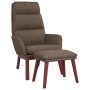 Sillón de relax con reposapiés de tela gris taupé by , Armchairs - Ref: Foro24-3097572, Price: 148,91 €, Discount: %