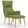 Sillón de relax con taburete de terciopelo verde claro by , Armchairs - Ref: Foro24-3097823, Price: 142,48 €, Discount: %