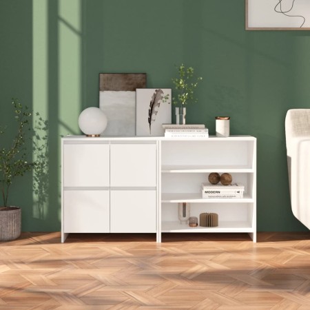 Aparador de 2 piezas madera contrachapada blanco by , Sideboards - Ref: Foro24-3098081, Price: 143,68 €, Discount: %