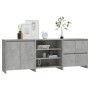 Aparador de 3 piezas madera manufacturada gris hormigón | Foro24.es | Tu tienda online para hogar, jardín y más Foro24.es