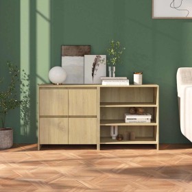 Aparador de 2 piezas madera manufacturada color roble Sonoma by , Sideboards - Ref: Foro24-3098083, Price: 148,06 €, Discount: %