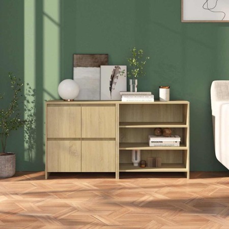 Aparador de 2 piezas madera manufacturada color roble Sonoma by , Sideboards - Ref: Foro24-3098083, Price: 148,06 €, Discount: %