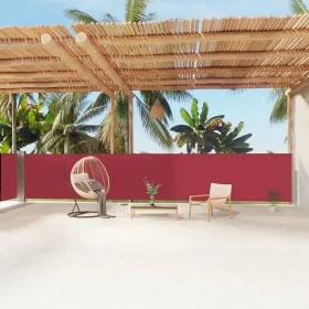 Red retractable side awning 140x1200 cm by vidaXL, Umbrellas - Ref: Foro24-318065, Price: 110,75 €, Discount: %