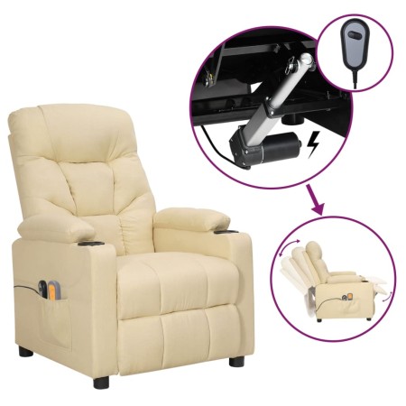 Sillón de masaje eléctrico tela color crema | Foro24.es | Tu tienda online para hogar, jardín y más Foro24.es