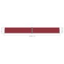 Rote einziehbare Seitenmarkise 140x1200 cm von vidaXL, Sonnenschirme - Ref: Foro24-318065, Preis: 112,15 €, Rabatt: %