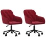 Sillas de comedor giratorias 2 unidades terciopelo rojo tinto von , Essstühle - Ref: Foro24-3103426, Preis: 182,65 €, Rabatt: %