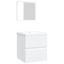 Armario de lavabo con lavamanos y espejo blanco von , Badezimmerwaschtische - Ref: Foro24-3114171, Preis: 143,24 €, Rabatt: %