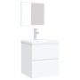 Armario de lavabo con lavamanos y espejo blanco von , Badezimmerwaschtische - Ref: Foro24-3114171, Preis: 143,24 €, Rabatt: %