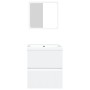 Armario de lavabo con lavamanos y espejo blanco von , Badezimmerwaschtische - Ref: Foro24-3114171, Preis: 143,24 €, Rabatt: %