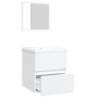 Armario de lavabo con lavamanos y espejo blanco von , Badezimmerwaschtische - Ref: Foro24-3114171, Preis: 143,24 €, Rabatt: %