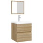 Armario de lavabo con lavamanos y espejo color roble sonoma by , bathroom vanities - Ref: Foro24-3114173, Price: 149,85 €, Di...