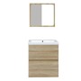 Armario de lavabo con lavamanos y espejo color roble sonoma by , bathroom vanities - Ref: Foro24-3114173, Price: 149,85 €, Di...