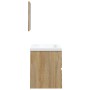 Armario de lavabo con lavamanos y espejo color roble sonoma by , bathroom vanities - Ref: Foro24-3114173, Price: 149,85 €, Di...
