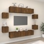 Set de muebles para TV 8 pzas madera contrachapada roble marrón by , TV Furniture - Ref: Foro24-3114221, Price: 247,77 €, Dis...