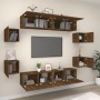 Set de muebles para TV 8 pzas madera contrachapada roble marrón by , TV Furniture - Ref: Foro24-3114221, Price: 247,77 €, Dis...