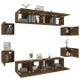 Set de muebles para TV 8 pzas madera contrachapada roble marrón by , TV Furniture - Ref: Foro24-3114221, Price: 247,77 €, Dis...