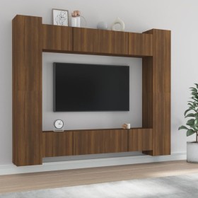 Set de muebles para TV 8 pzas madera contrachapada roble marrón by , TV Furniture - Ref: Foro24-3114237, Price: 398,01 €, Dis...