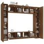 Set de muebles para TV 8 pzas madera contrachapada roble marrón by , TV Furniture - Ref: Foro24-3114237, Price: 398,01 €, Dis...