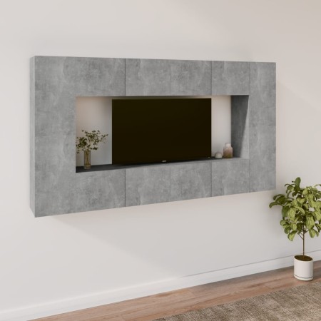Set de muebles de TV 8 pzas madera contrachapada gris hormigón von , TV-Möbel - Ref: Foro24-3114289, Preis: 264,98 €, Rabatt: %