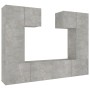 Set de muebles de TV 6 pzas madera contrachapada gris hormigón by , TV Furniture - Ref: Foro24-3114457, Price: 193,60 €, Disc...