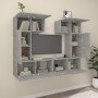 Set de muebles de TV 6 pzas madera contrachapada gris hormigón by , TV Furniture - Ref: Foro24-3114457, Price: 193,60 €, Disc...