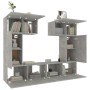 Set de muebles de TV 6 pzas madera contrachapada gris hormigón by , TV Furniture - Ref: Foro24-3114457, Price: 193,60 €, Disc...
