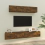 Set de muebles de TV 4 pzas madera contrachapada roble ahumado | Foro24.es | Tu tienda online para hogar, jardín y más Foro24.es