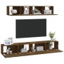 Set de muebles de TV 4 pzas madera contrachapada roble ahumado | Foro24.es | Tu tienda online para hogar, jardín y más Foro24.es
