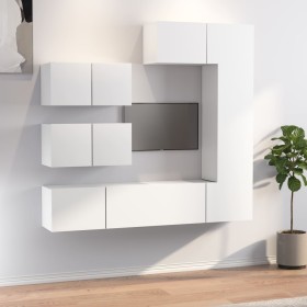 Set de muebles para TV 6 piezas madera contrachapada blanco de , Muebles TV - Ref: Foro24-3114550, Precio: 261,60 €, Descuent...