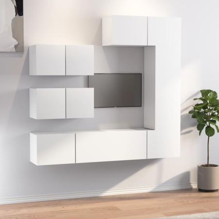 Set de muebles para TV 6 piezas madera contrachapada blanco de , Muebles TV - Ref: Foro24-3114550, Precio: 261,60 €, Descuent...