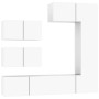 Set de muebles para TV 6 piezas madera contrachapada blanco de , Muebles TV - Ref: Foro24-3114550, Precio: 261,60 €, Descuent...